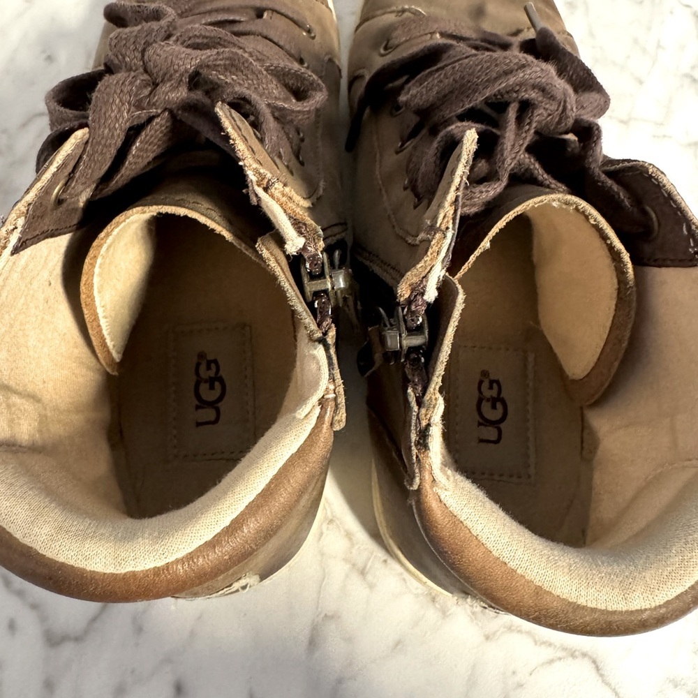 UGG Women’s Gradie Trainer Brown High-Top Sneakers Size 7.5 - Picture 9 of 10